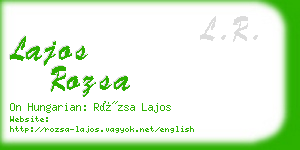 lajos rozsa business card