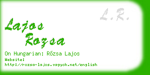 lajos rozsa business card